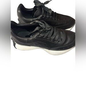 Alexander McQueen Black Leather Sprint Runners